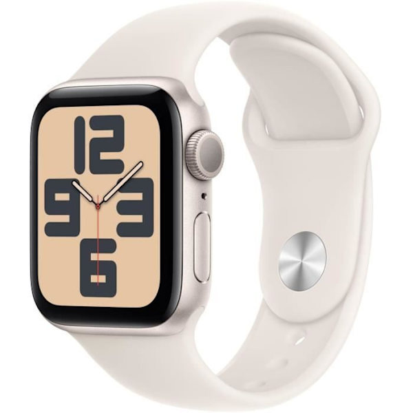 Apple Watch SE GPS - 40mm - Starlight aluminiumfodral - Starlight Sport Band - S/M