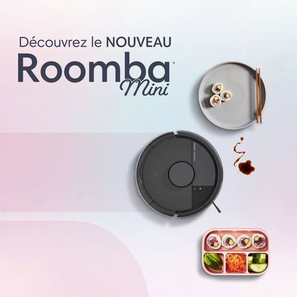 iRobot Roomba Mini AE robotdammsugare och mop med AutoEmpty, 7000 Pa sug, 360° LiDAR, svart svart mini/kompakt robottformat