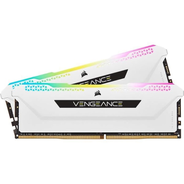 CORSAIR DDR4 PC-minne - VENGEANCE RGB PRO SL 32GB (2x16GB) - 3200Mhz - CAS 16 - Vit (CMH32GX4M2E3200C16W)