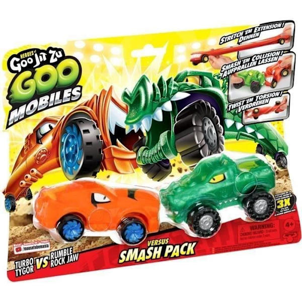 Miniatyrfordon - Älgleksaker - GOO-MOBILER - TURBO TYGER VS RUMBLER JAW