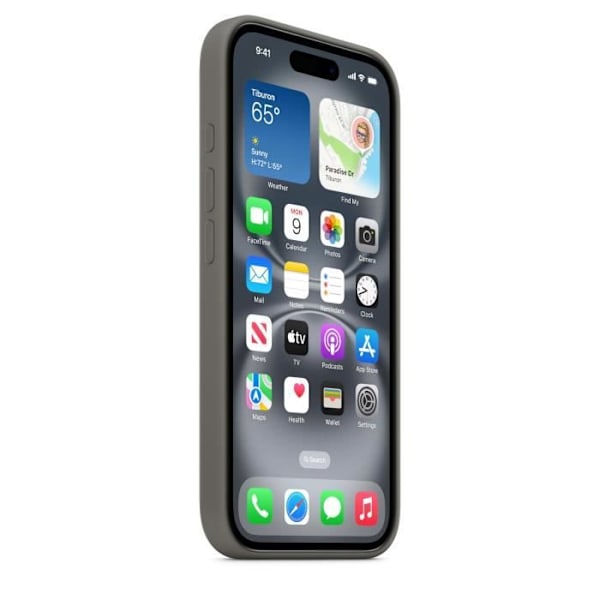APPLE iPhone 16 - Silikonfodral med MagSafe - Stengrå