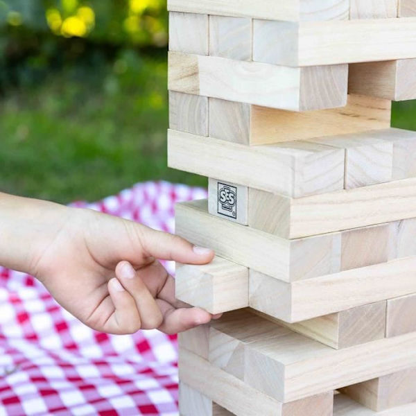 XXL Tumbling Tower - Skicklighetsspel - SES CREATIVE - XXL-version för utomhusbruk, spännande för barn och vuxna.