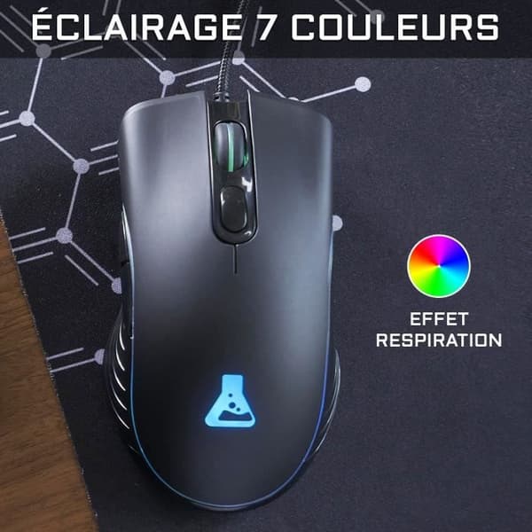 Kombination KRYPTON - THE G -LAB - Retro Wired Gaming Keyboard and Mouse Pack - RGB Lighting