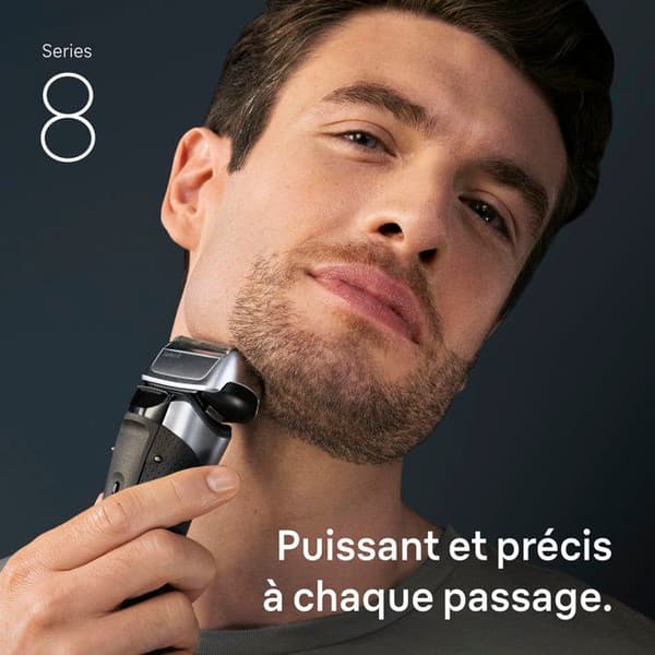 Braun Series 8 8617S rakapparat med ProTrimmer, våt/torr, grillesystem, grå grå one size