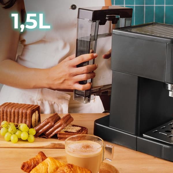 Kaffemaskin - CECOTEC - Espresso 20 Pro Latte - 1350 W - 20 bar - 1,5 L - Svart