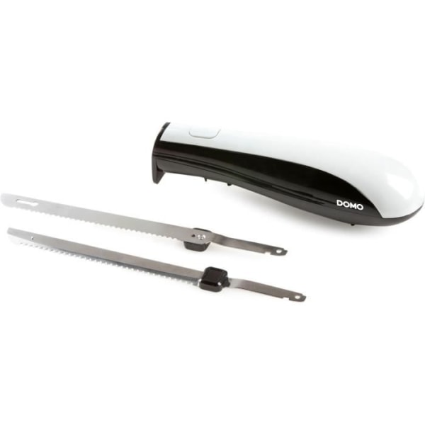 Domo Electric Knife - Self -rostfritt stålblad - 590 gr - 150W - svart / vit