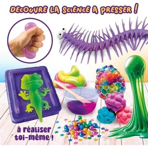 Squish - Vetenskapskit - SLUMI SCIENCE - Olika komponenter, illustrerade recept