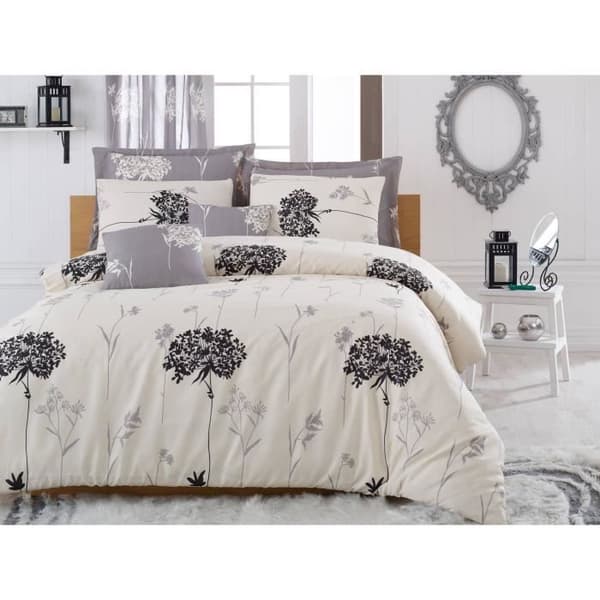 Bäddset - 1 påslakan 220 x 240 cm + 2 örngott 60 x 60 cm - 65% bomull, 35% polyester - Beige