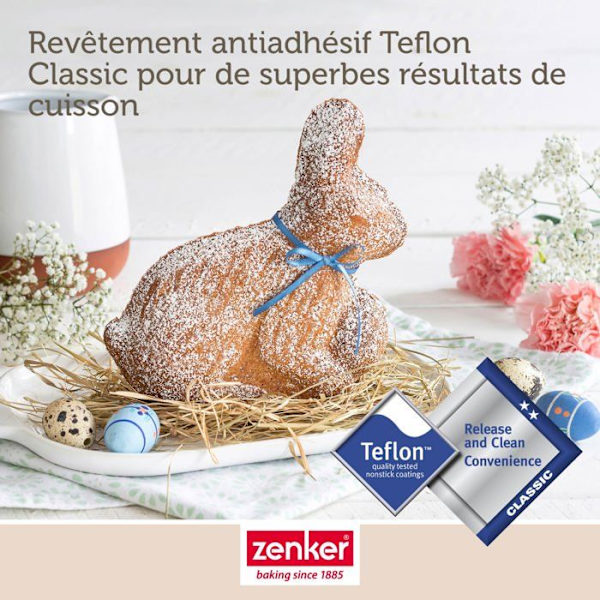 Set med 2 3D-kakformar - ZENKER - Påskhareform - 600 ml