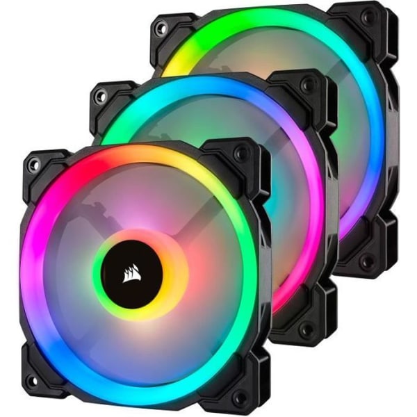 CORSAIR Fan LL120 RGB - Diameter 120mm - LED RGB - Lightning Node Pro - Triple Pack (CO-9050072-WW)