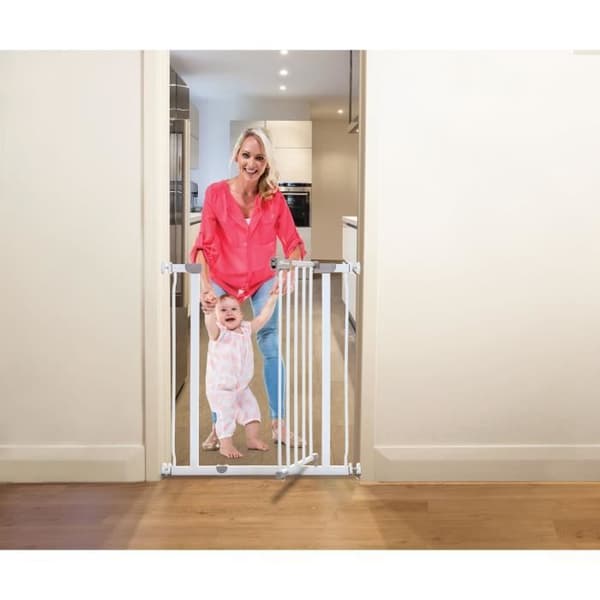 Säkerhetsgrind - DREAMBABY - AVA - Tryckmonterad - 61-68 x 76 cm - Dubbellåsning - Vit