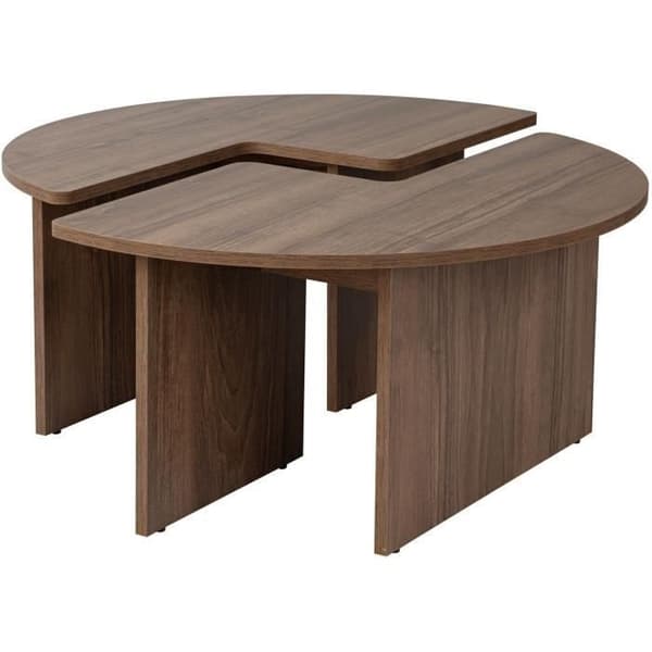 Soffbord - MOIRA - Runt - Valnöt - 90 x 90 x 41 cm