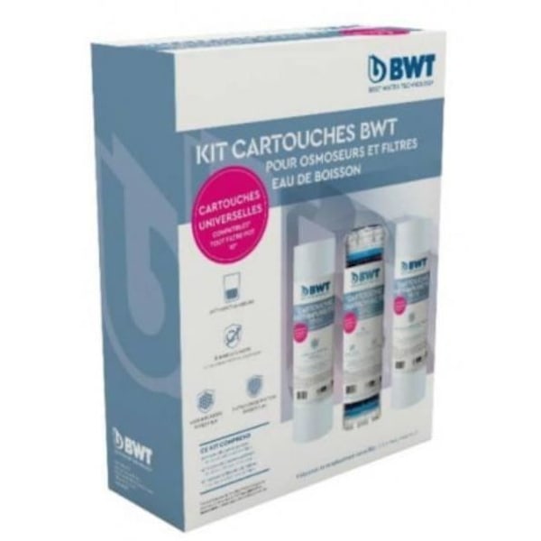 Filterpaket - BWT - OSMOSEUR och triplex - Paket med 3 förfilter för osmosenheter