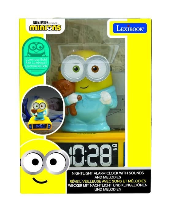 MINIONS Väckarklocka med 3D nattljus och ljudeffekter - LEXIBOOK