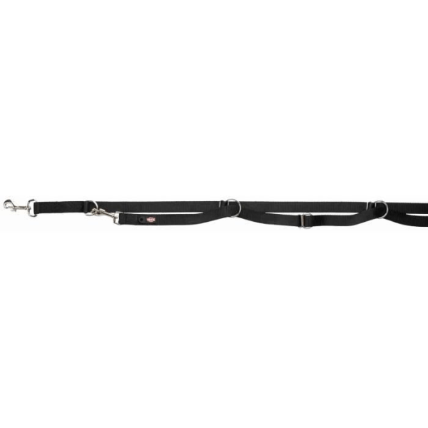 TRIXIE Premium justerbart koppel - Extra långt - L-XL: 3m - 25mm - Svart