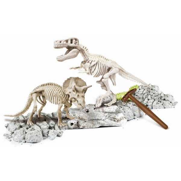 CLEMENTONI Archéo Ludic - T-Rex & fosforescerande triceratops - Science & Jeu