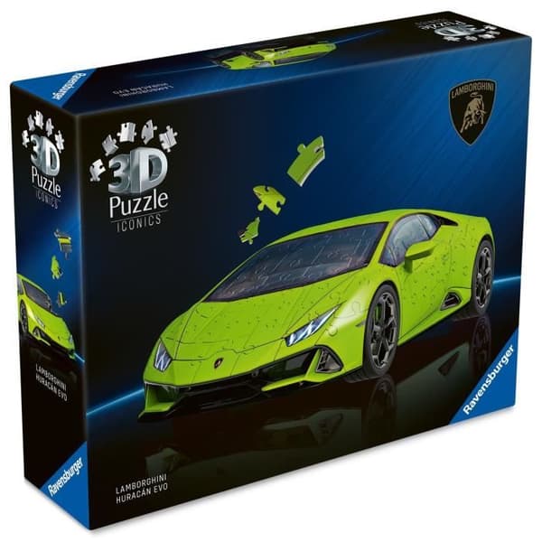 3D-pusselikoner - Lamborghini Huracán EVO - Grön utgåva