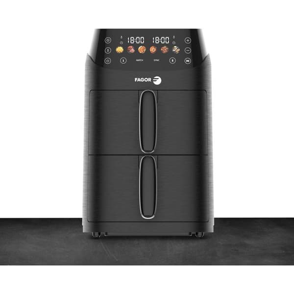 Airfryer - FAGOR - FG3301 - 5L kapacitet - Dubbla 2,5L tankar - 6 program - 2000W