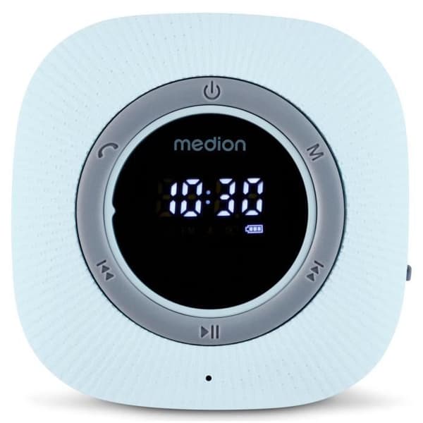 Duschradio - MEDION - FM - Bluetooth - IPX6 - Sugkoppsfäste - Blå
