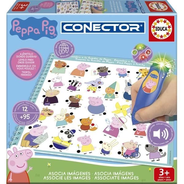 Conector Junior - Elektroniskt pedagogiskt spel - EDUCA - Peppa Pig - Interaktivt lärande - Från 3 år