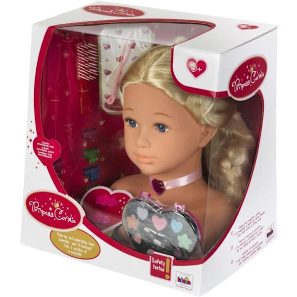 PRINCESS CORALIE Hår- och sminkhuvud med tillbehör - 33cm