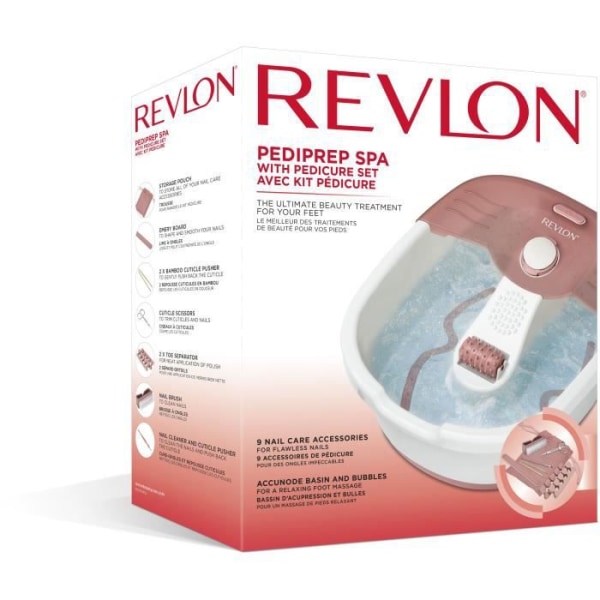 REVLON RVFB7021PE2 Thalasso Prediprep - Uppfriskande bubbelbad - temperaturunderhåll - pimpsten och massagerulle