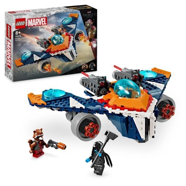 LEGO 76278 Marvel: Rocket vs. Ronans rymdskepp, Guardians of the Galaxy Toy, Ship and Minifigures