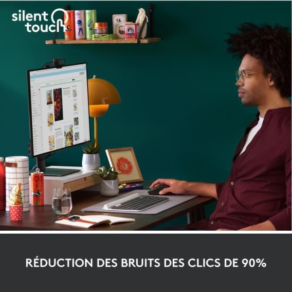 Logitech Signature M650 L trådlös mus - Tyst stor storlek, Bluetooth, programmerbara knappar - grafit