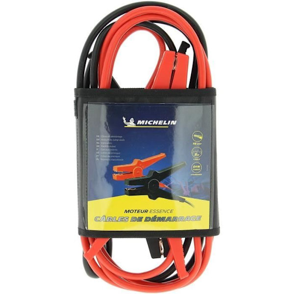 Startkablar - MICHELIN - 9512 - 16mm² - 3M - Starta bensinmotorer med en maximal cylindervolym på 2,5L