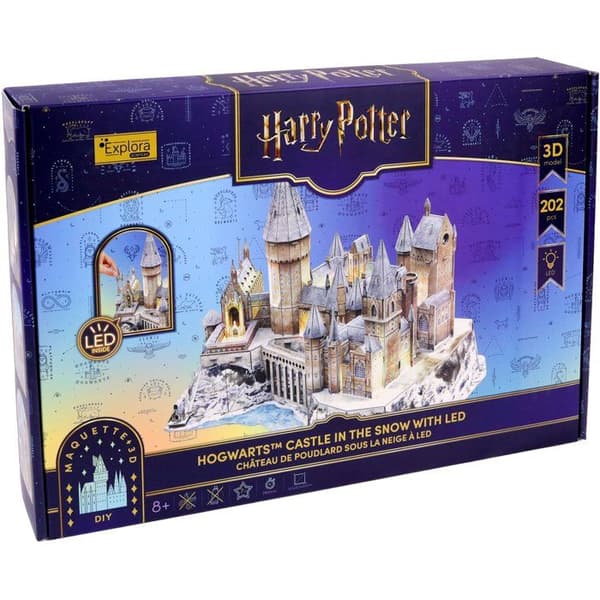 3D-pussel - Upplyst Hogwarts slott - EXPLORA - 540302 - Harry Potter-licens - Ålder 8+