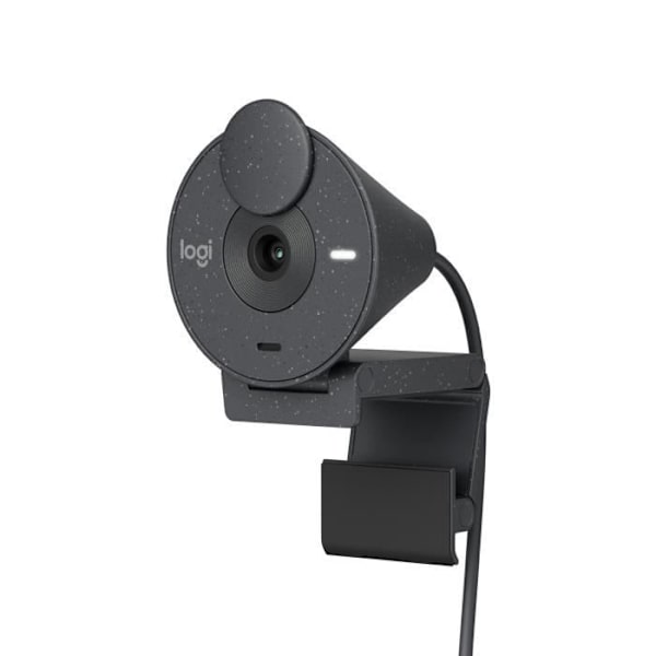 Logitech Brio 300 full HD -webbkamera med konfidentialitet, mikrobrusreducering, USB -C - Grafit grafit