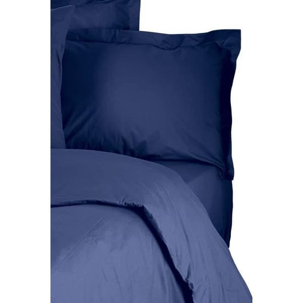 Bäddset - 1 påslakan 220 x 240 cm + 2 örngott 60 x 60 cm - 100% förstärkt bomull - Blå