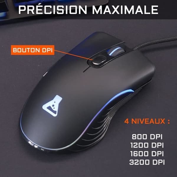 Kombination KRYPTON - THE G -LAB - Retro Wired Gaming Keyboard and Mouse Pack - RGB Lighting