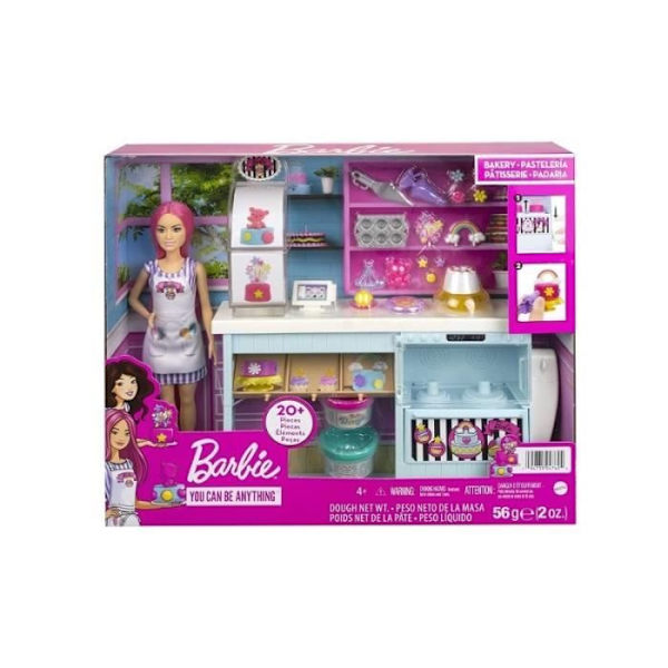 Pasticceria Barbie - MATTEL - HGB73 - Lekset med tillbehör - Vit