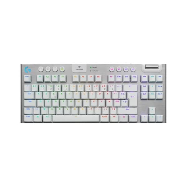 Speltangentbord - trådlöst - Logitech G - G915 TKL X - Touch switch - AZERTY - Vit