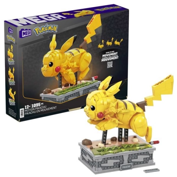 MEGA CONSTRUX - POKEMON - PIKACHU IN MOTION - konstruktion - 12 år och uppåt