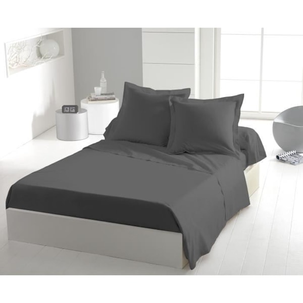 Platt lakan - HOME LINGE PASSION - 240 x 300 cm - Antracit