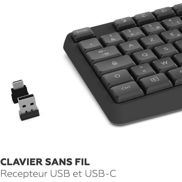 Trådlöst tangentbord - MOBILITY LAB - Deluxe - AZERTY - Svart
