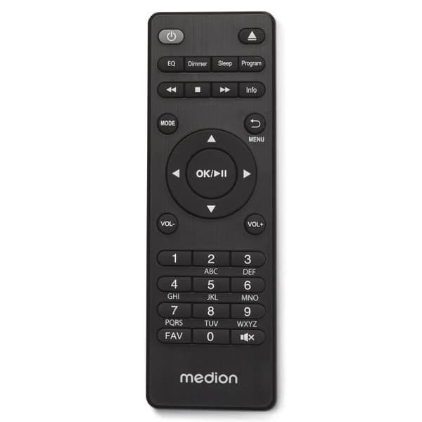 Mini HiFi-system - MEDION - DAB/FM internetradio - CD-spelare - 2x150W - Svart