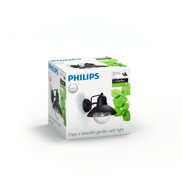Vägglampa - PHILIPS - Hoverfly - Svart - IP44