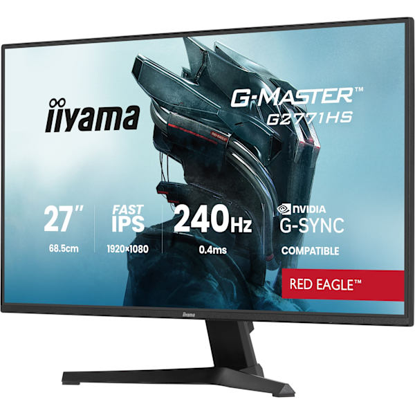 PC-spelskärm - IIYAMA - 27 - FHD - 240Hz - Snabb IPS-panel - 0,4ms - G-Master Red Eagle