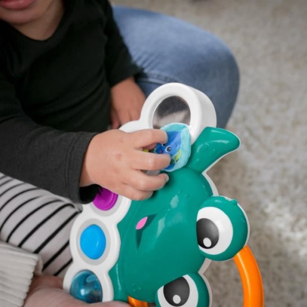 BABY EINSTEIN Ocean Explorers Neptune's Busy Bubbles sensorisk leksak, interaktiva ljus och musik, 3 månader