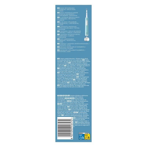 Eltandborste - ORAL-B Pro 1 - Sensitive Clean - Blå