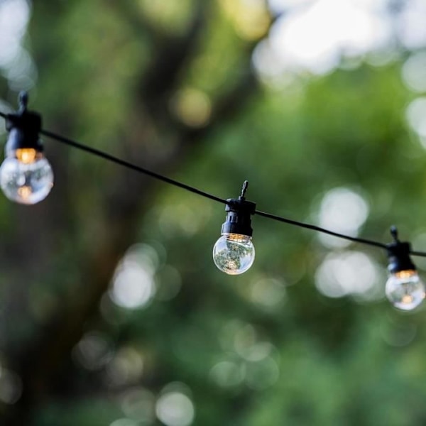 LUMIJARDIN Solkrans 10 LED-glödlampor - Varm vit - Festklart solceller