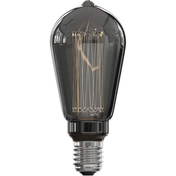 E27 LED-lampa - CALEX - GLASFIBER RUSTIC ST64 - 3,5 W - 40 lm - 2000 K - Dimbar - Titanium