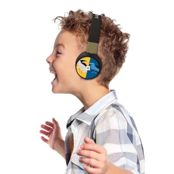 HARRY POTTER - 2 i 1 Bluetooth-hörlurar - Bekväma och hopfällbara trådbundna för barn med ljudbegränsning
