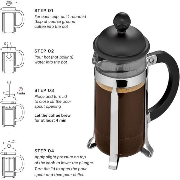 Bodum 1903-913 - KAFFEBRYGGARE - JAVA French Press Kaffebryggare Vit 0,35 L