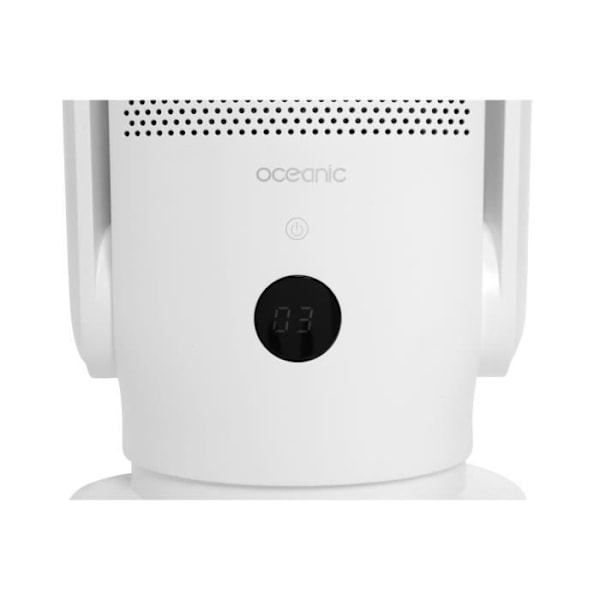 OCEANIC Air Purifier Fläkt med filter - Bladeless - Oscillation - 35W - H.80 cm - 8h timer - Fjärrkontroll