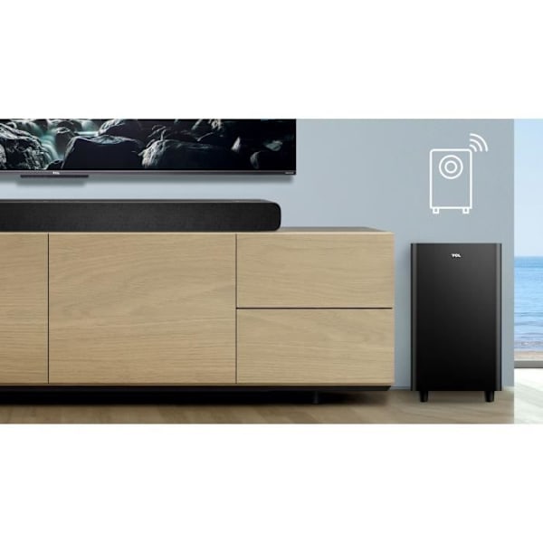 TCL TS8212 - 2.1.2 soundbar - Trådlös subwoofer - Dolby Atmos - HDMI eARC - Bluetooth - 300W