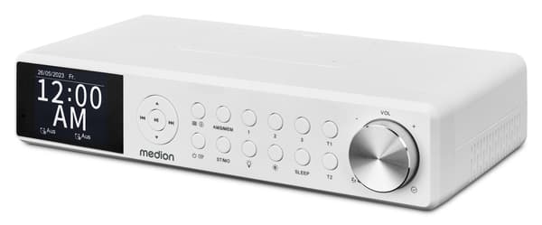 Köksradio - MEDION - DAB+ - 2x3W RMS - Vit